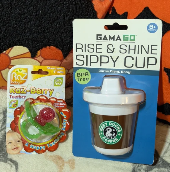 Gama Go Rise & Shine Sippy Cup, Vampire Pacifier And Raspberry Pacifier Bundle - Picture 7 of 12